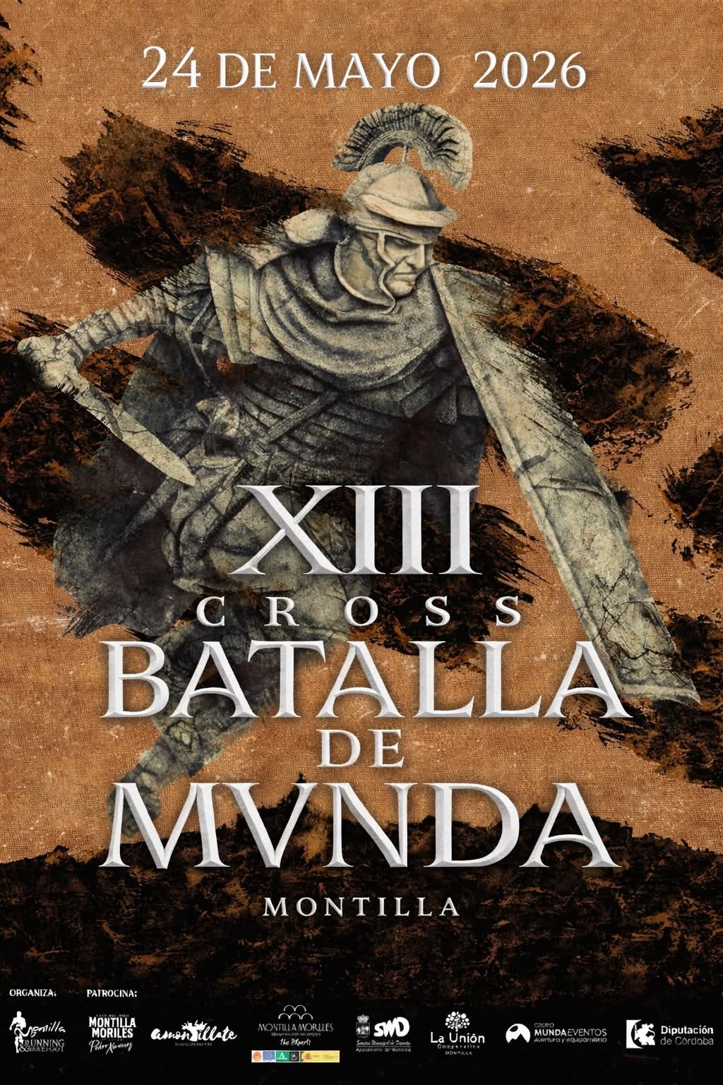 XIII Cross Batalla de Mvnda - Cartel principal del evento deportivo del 24 de mayo de 2026 en Montilla